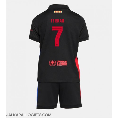 Barcelona Ferran Torres #7 Vieras Peliasu Lasten 2024-25 Lyhythihainen (+ Lyhyet housut)